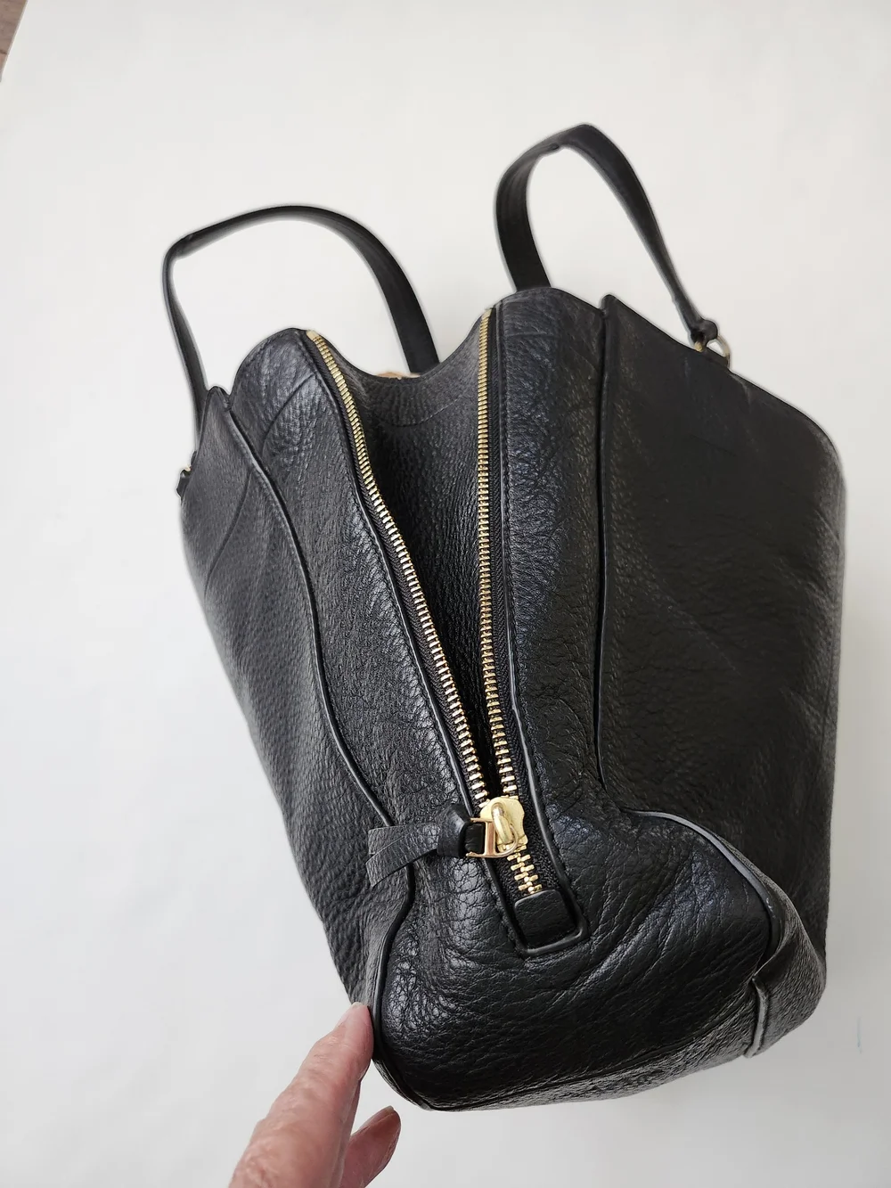 Tory Burch Black Pebbled Leather Tote